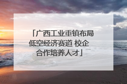 广西工业重镇布局低空经济赛道 校企合作培养人才