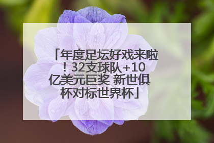 年度足坛好戏来啦！32支球队+10亿美元巨奖 新世俱杯对标世界杯