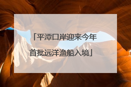 平潭口岸迎来今年首批远洋渔船入境