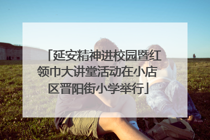 延安精神进校园暨红领巾大讲堂活动在小店区晋阳街小学举行