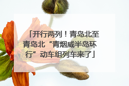 开行两列！青岛北至青岛北“青烟威半岛环行”动车组列车来了
