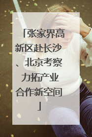 张家界高新区赴长沙、北京考察 力拓产业合作新空间