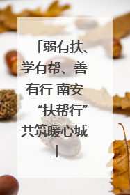 弱有扶、学有帮、善有行 南安“扶帮行”共筑暖心城