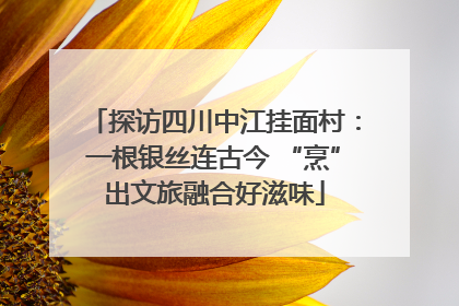 探访四川中江挂面村：一根银丝连古今 “烹”出文旅融合好滋味