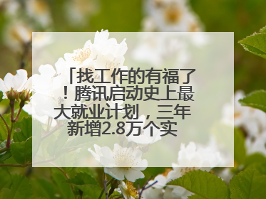 找工作的有福了！腾讯启动史上最大就业计划，三年新增2.8万个实习岗位