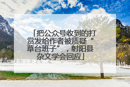 把公众号收到的打赏发给作者被质疑“草台班子”，射阳县杂文学会回应