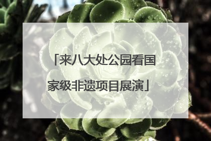 来八大处公园看国家级非遗项目展演