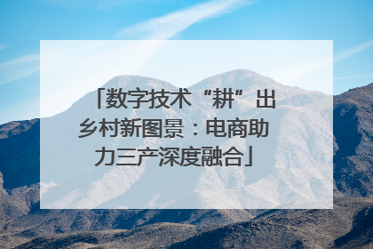 数字技术“耕”出乡村新图景：电商助力三产深度融合