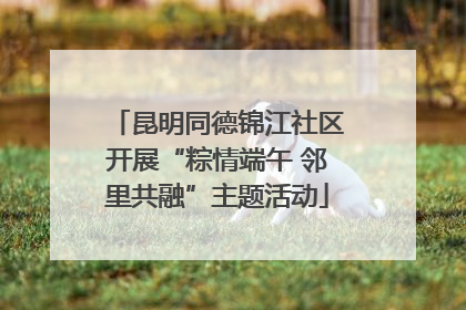 昆明同德锦江社区开展“粽情端午 邻里共融”主题活动