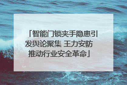 智能门锁夹手隐患引发舆论聚集 王力安防推动行业安全革命
