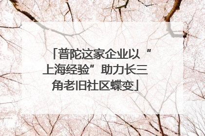 普陀这家企业以“上海经验”助力长三角老旧社区蝶变