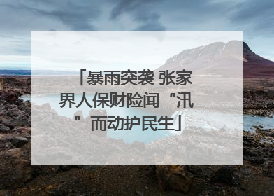 暴雨突袭 张家界人保财险闻“汛”而动护民生