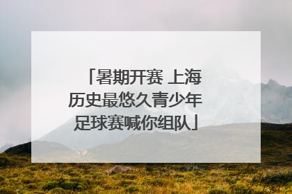 暑期开赛 上海历史最悠久青少年足球赛喊你组队
