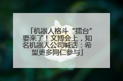 机器人格斗“擂台”要来了！文博会上，知名机器人公司喊话：希望更多同仁参与