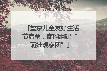 望京儿童友好生活节启幕，商圈组建“萌娃观察团”