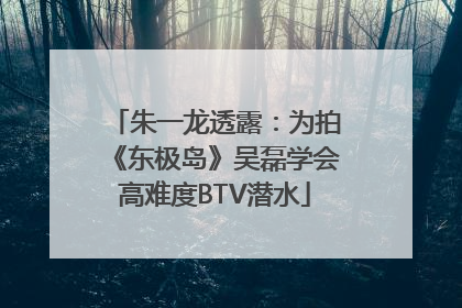 朱一龙透露：为拍《东极岛》吴磊学会高难度BTV潜水