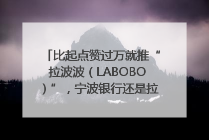 比起点赞过万就推“拉波波（LABOBO）”，宁波银行还是拉业绩吧｜财经辣评