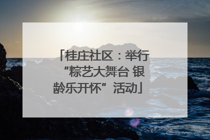 桂庄社区：举行“粽艺大舞台 银龄乐开怀”活动