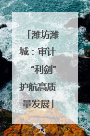 潍坊潍城：审计“利剑”护航高质量发展