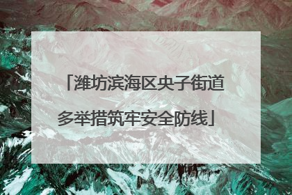 潍坊滨海区央子街道多举措筑牢安全防线