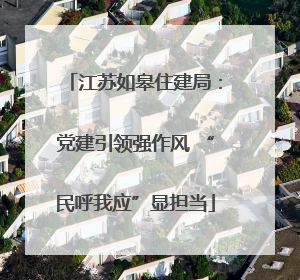江苏如皋住建局：党建引领强作风 “民呼我应”显担当