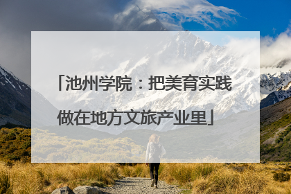 池州学院：把美育实践做在地方文旅产业里