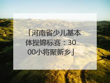 河南省少儿基本体操锦标赛：3000小将聚新乡