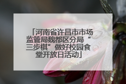 河南省许昌市市场监管局魏都区分局“三步棋”做好校园食堂开放日活动