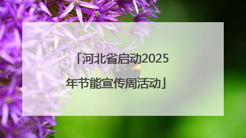河北省启动2025年节能宣传周活动