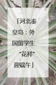 河北秦皇岛：外国留学生“花样”迎端午