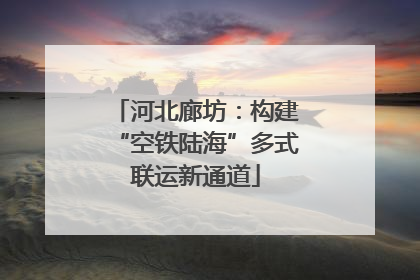 河北廊坊：构建“空铁陆海”多式联运新通道