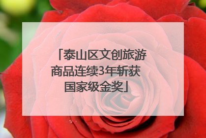 泰山区文创旅游商品连续3年斩获国家级金奖