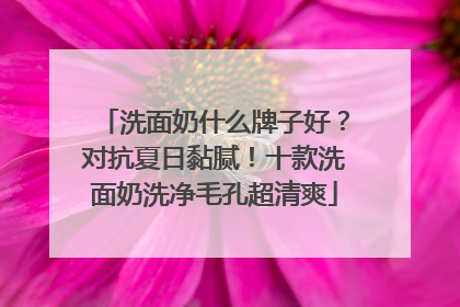 洗面奶什么牌子好？对抗夏日黏腻！十款洗面奶洗净毛孔超清爽