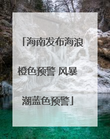 海南发布海浪橙色预警 风暴潮蓝色预警