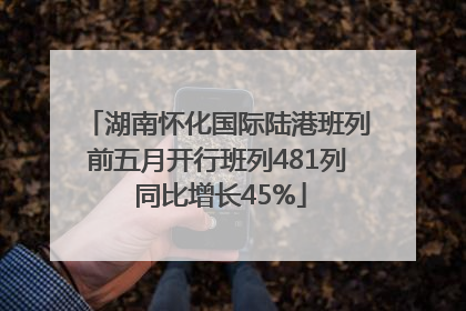 湖南怀化国际陆港班列前五月开行班列481列 同比增长45%