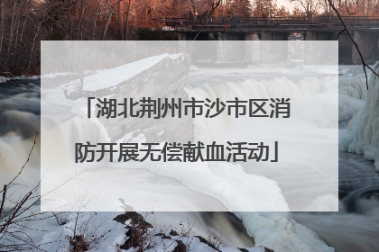 湖北荆州市沙市区消防开展无偿献血活动