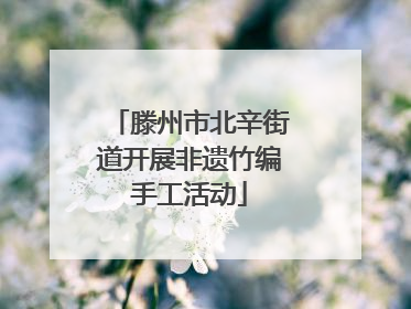 滕州市北辛街道开展非遗竹编手工活动
