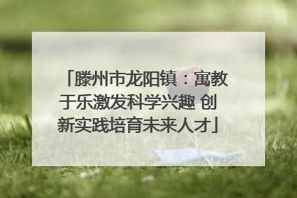 滕州市龙阳镇：寓教于乐激发科学兴趣 创新实践培育未来人才
