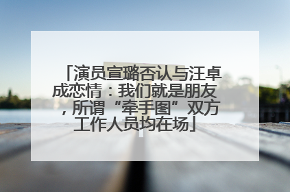 演员宣璐否认与汪卓成恋情：我们就是朋友，所谓“牵手图”双方工作人员均在场