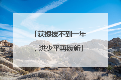 获提拔不到一年，洪少平再履新