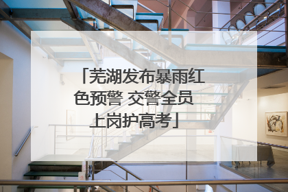 芜湖发布暴雨红色预警 交警全员上岗护高考