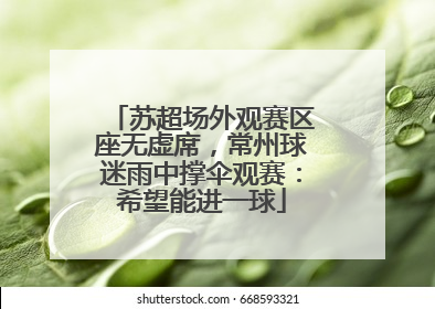 苏超场外观赛区座无虚席，常州球迷雨中撑伞观赛：希望能进一球