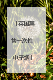英国禁售一次性电子烟