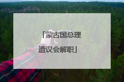 蒙古国总理遭议会解职