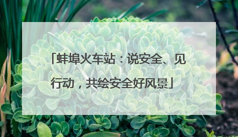 蚌埠火车站：说安全、见行动，共绘安全好风景