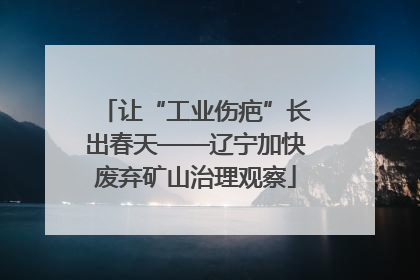 让“工业伤疤”长出春天——辽宁加快废弃矿山治理观察