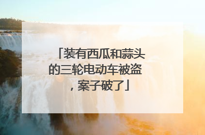 装有西瓜和蒜头的三轮电动车被盗，案子破了