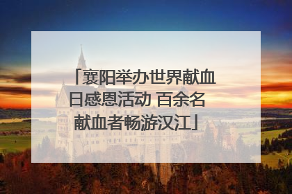 襄阳举办世界献血日感恩活动 百余名献血者畅游汉江