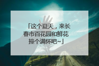 这个夏天，来长春市百花园和鲜花撞个满怀吧~