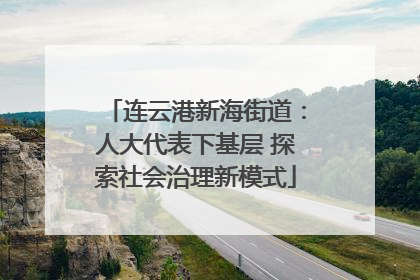 连云港新海街道：人大代表下基层 探索社会治理新模式